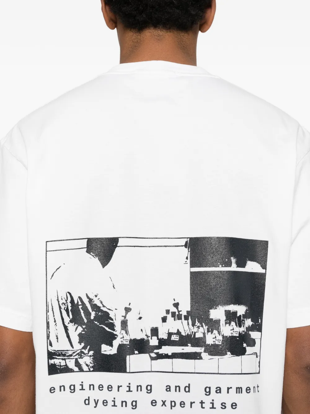 Stone Island T-shirt met logoprint Wit