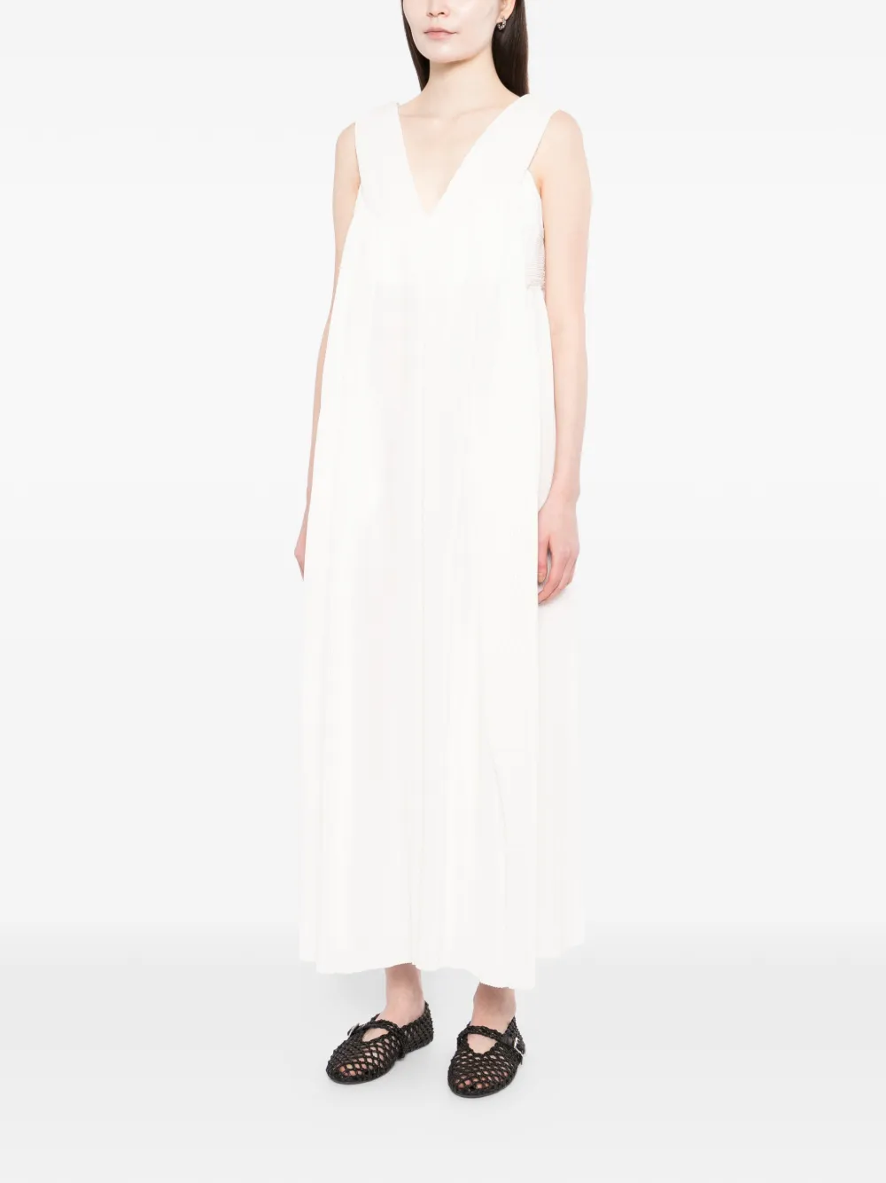  Co Collection Crinkle-cut Maxi Dress - White 