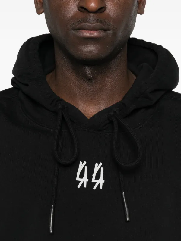44 LABEL GROUP ロゴ スウェットパーカー | ブラック | FARFETCH JP