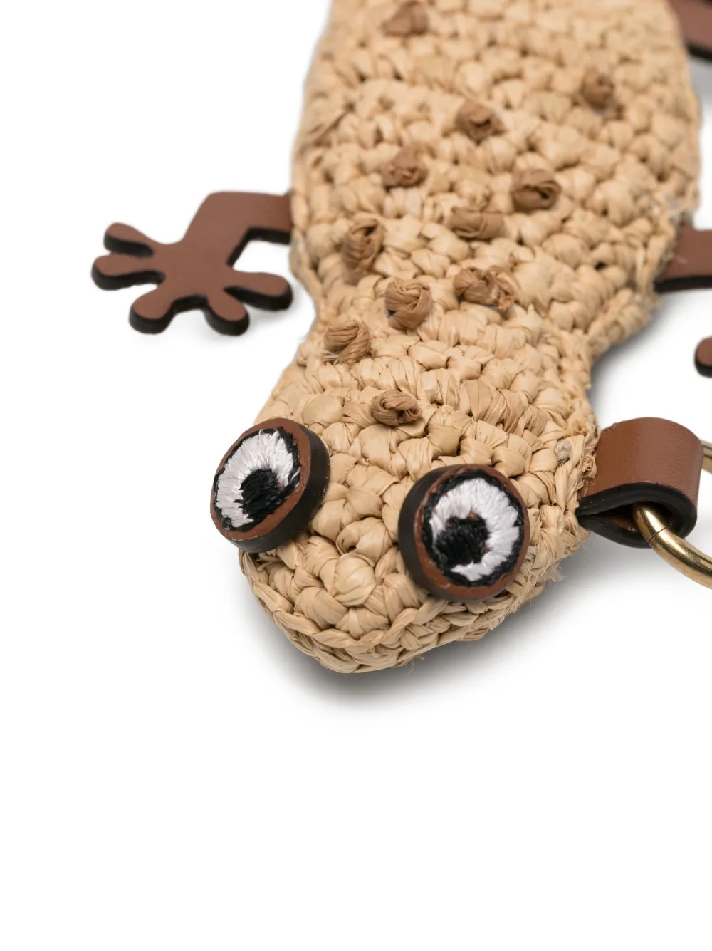  Anya Hindmarch Gecko-charm Keyring - Neutrals 