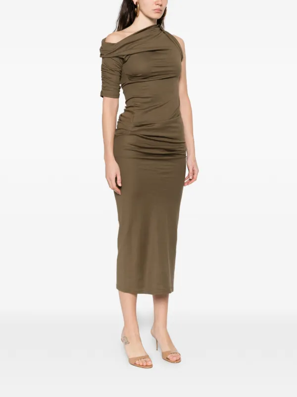 Jacquemus Draped Maxi Dress | Green | FARFETCH GE Jacquemus Draped Maxi Dress | Green | FARFETCH GE