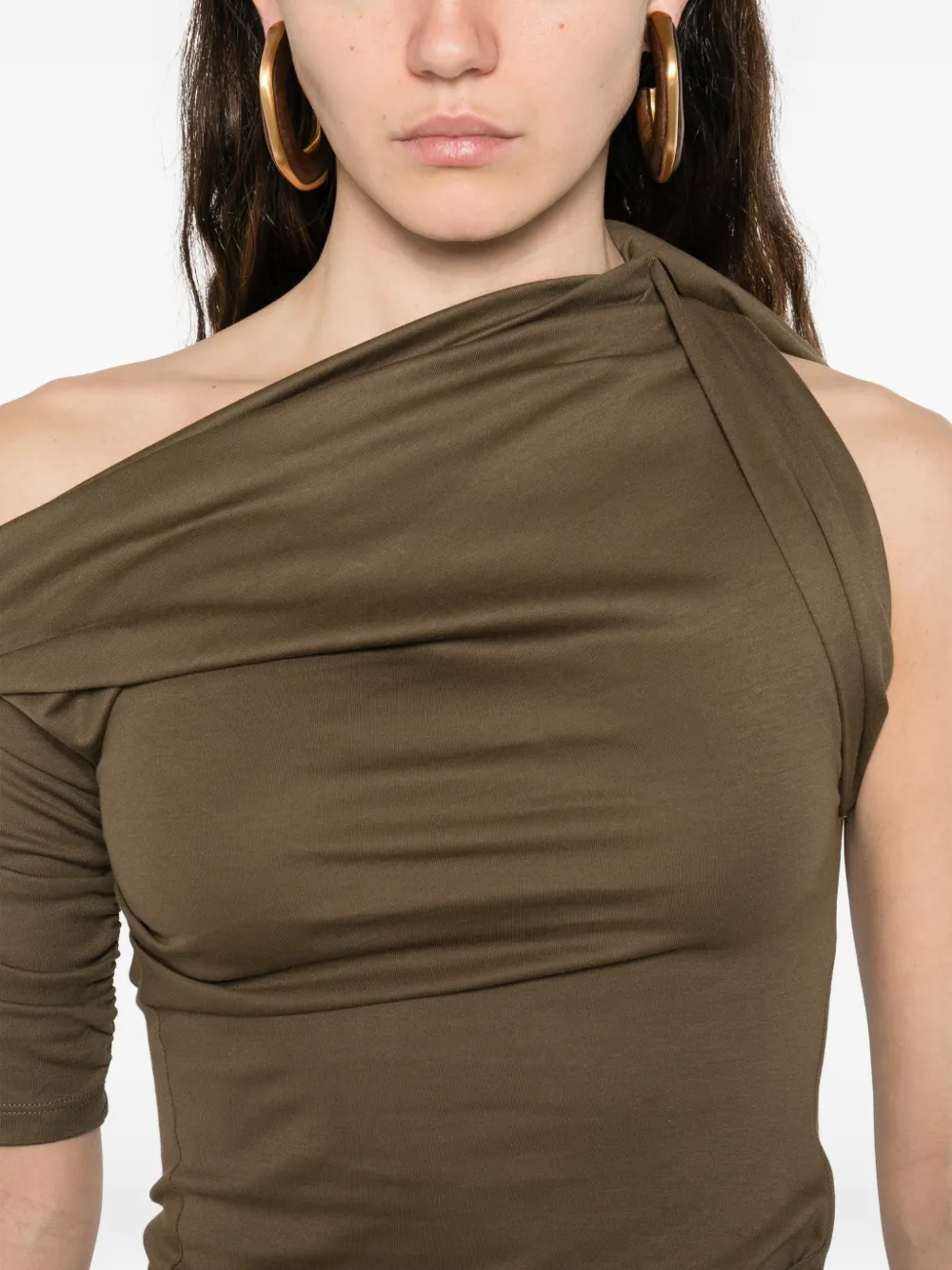 Jacquemus Draped Maxi Dress | Green | FARFETCH GE