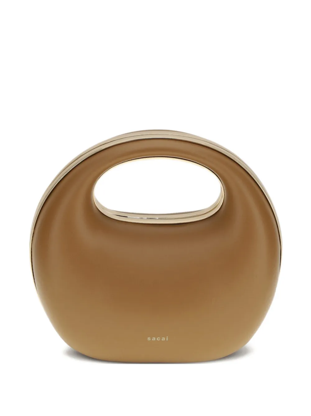 sacai round clutch bag - Marrone