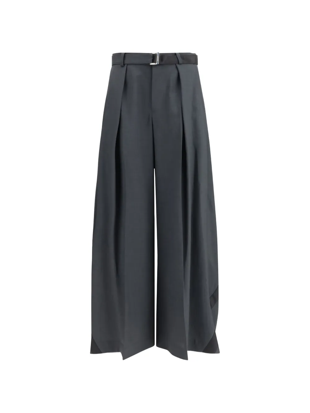 sacai belted pleated trousers - Grigio