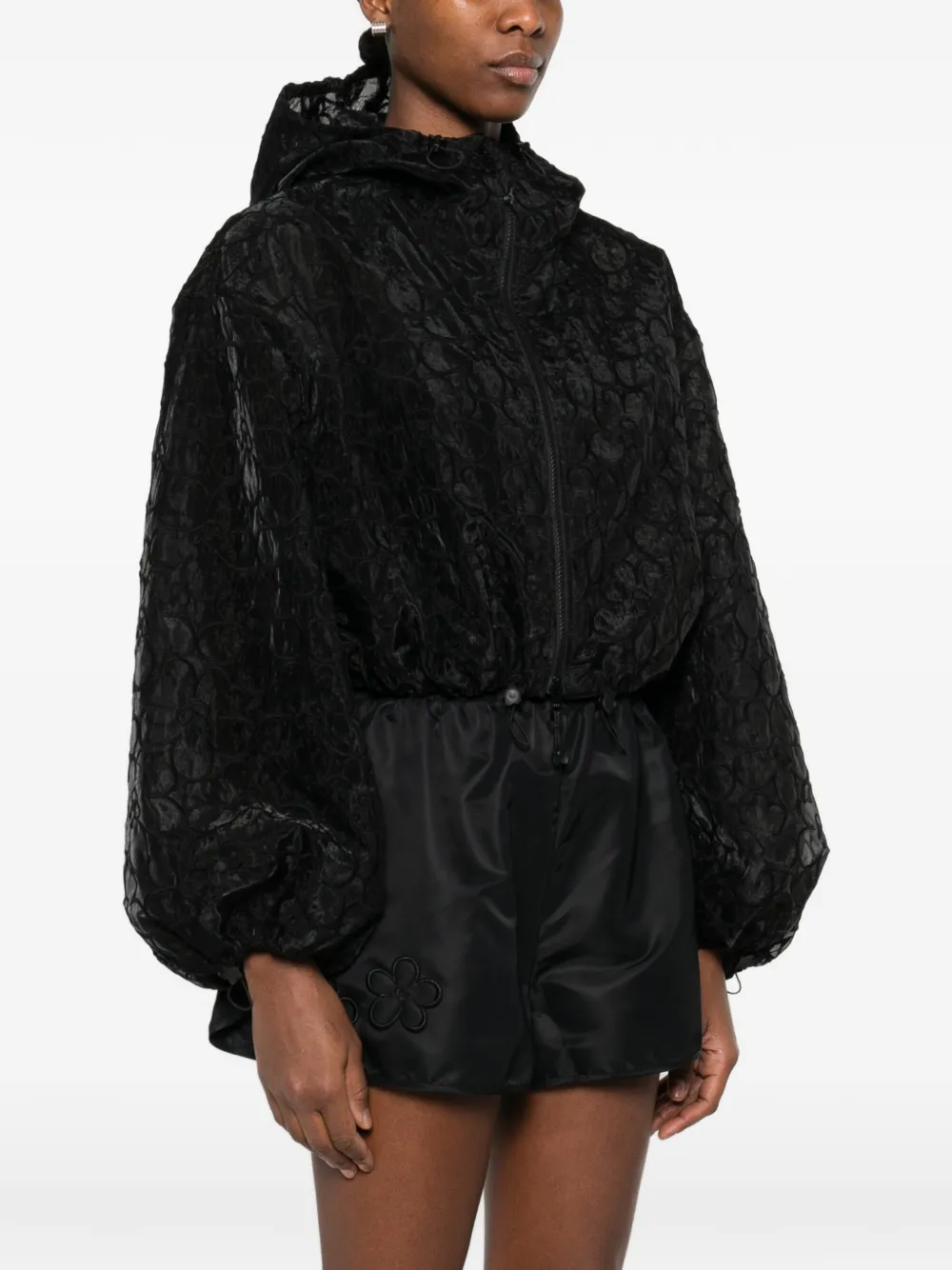 hooded crop jacket