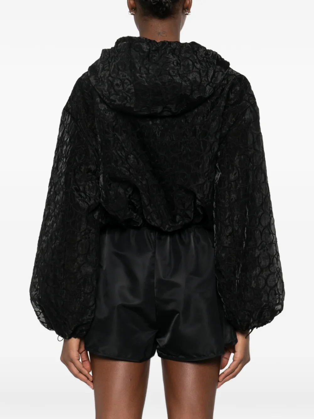 hooded crop jacket