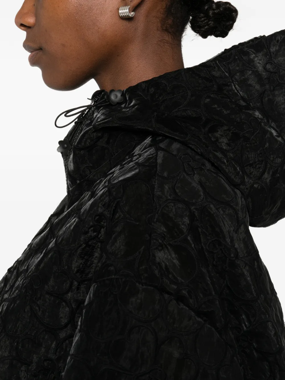 hooded crop jacket