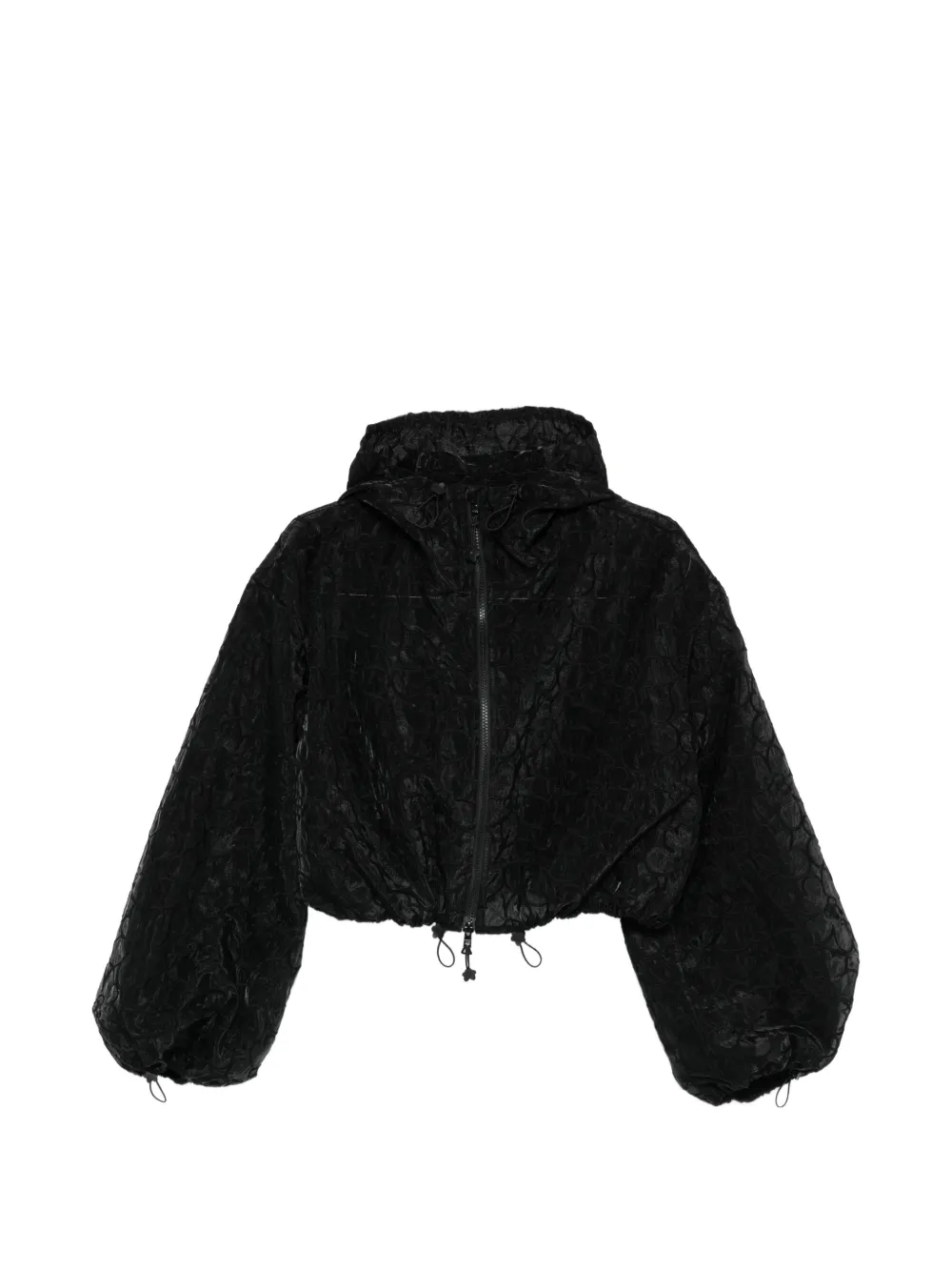 Cecilie Bahnsen hooded crop jacket - Nero