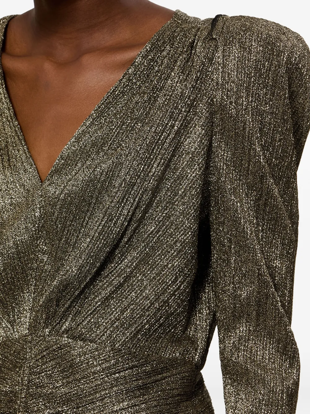 ISABEL MARANT Marlin blouse met gesmockte mouwen Goud