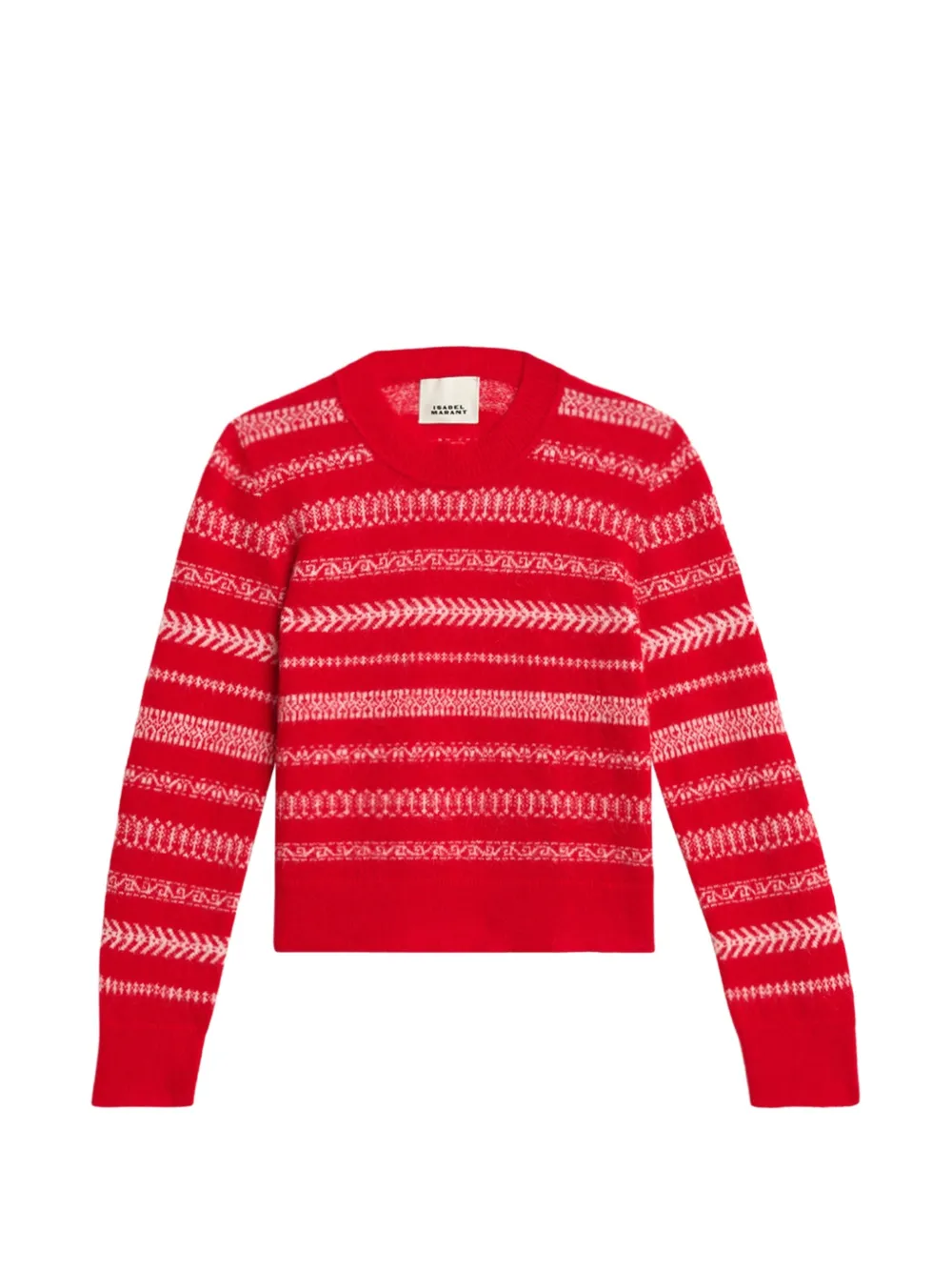 MARANT ÉTOILE Amity jacquard knitted sweater - Rosso