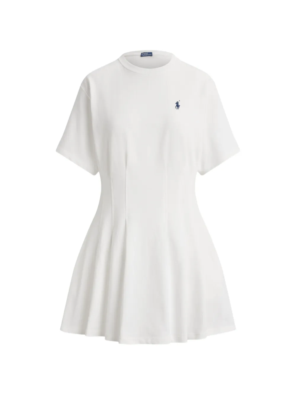 Polo Ralph Lauren Jerseykleid mit Falten - Weiß