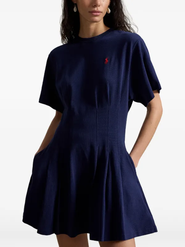 Polo Ralph Lauren Shaped Cotton Dress | Blue | FARFETCH