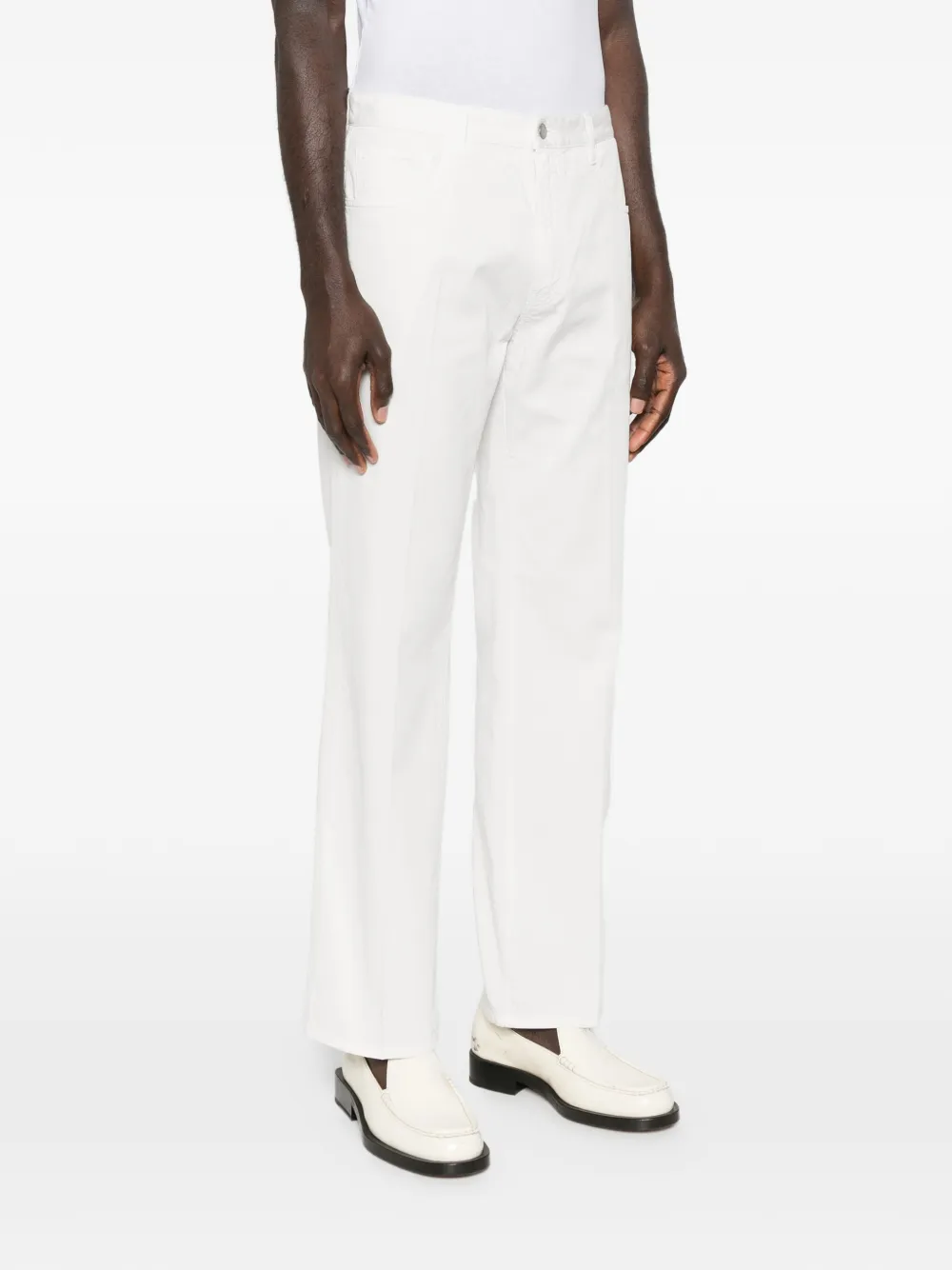 Prada Ribfluwelen broek met vijf zakken Wit