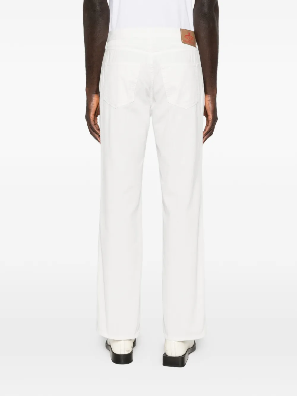 Prada Ribfluwelen broek met vijf zakken Wit