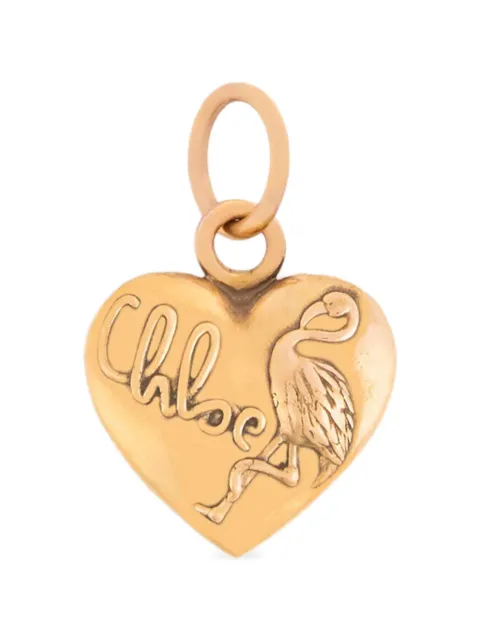 Chloé flamingo heart charm