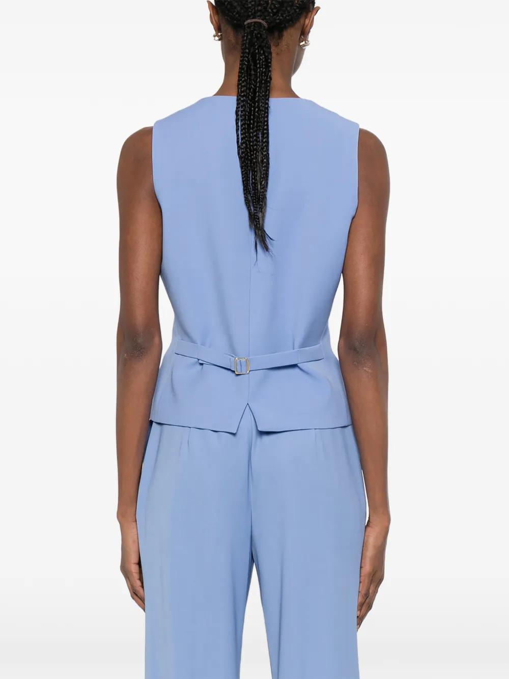 Max Mara Mstmadia gilet met V-hals en knopen Blauw