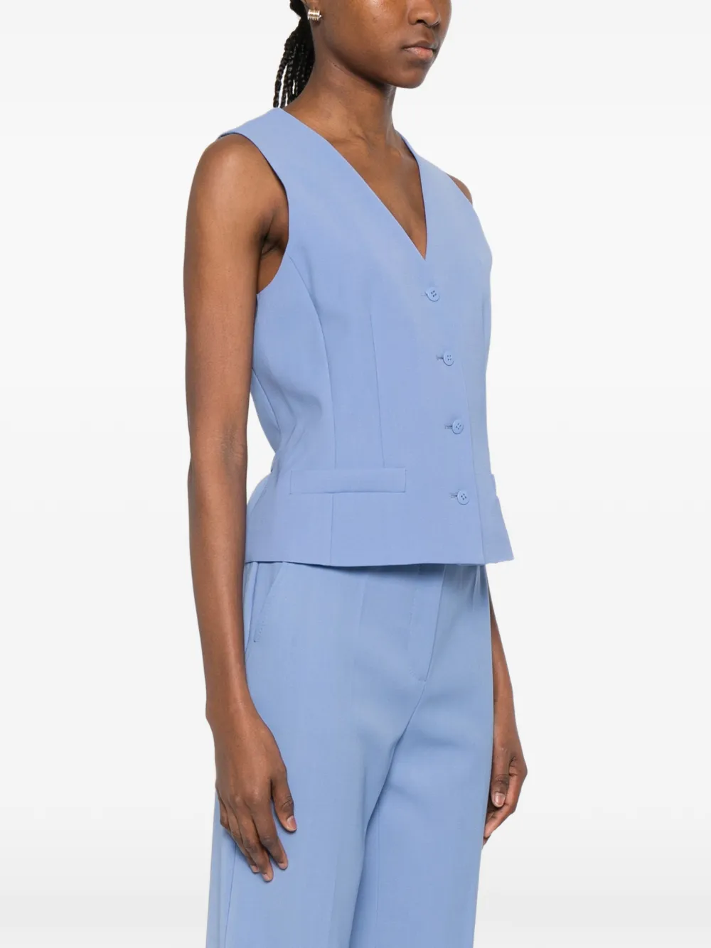  Max Mara Chaleco Mstmadia Con Botones - Azul 