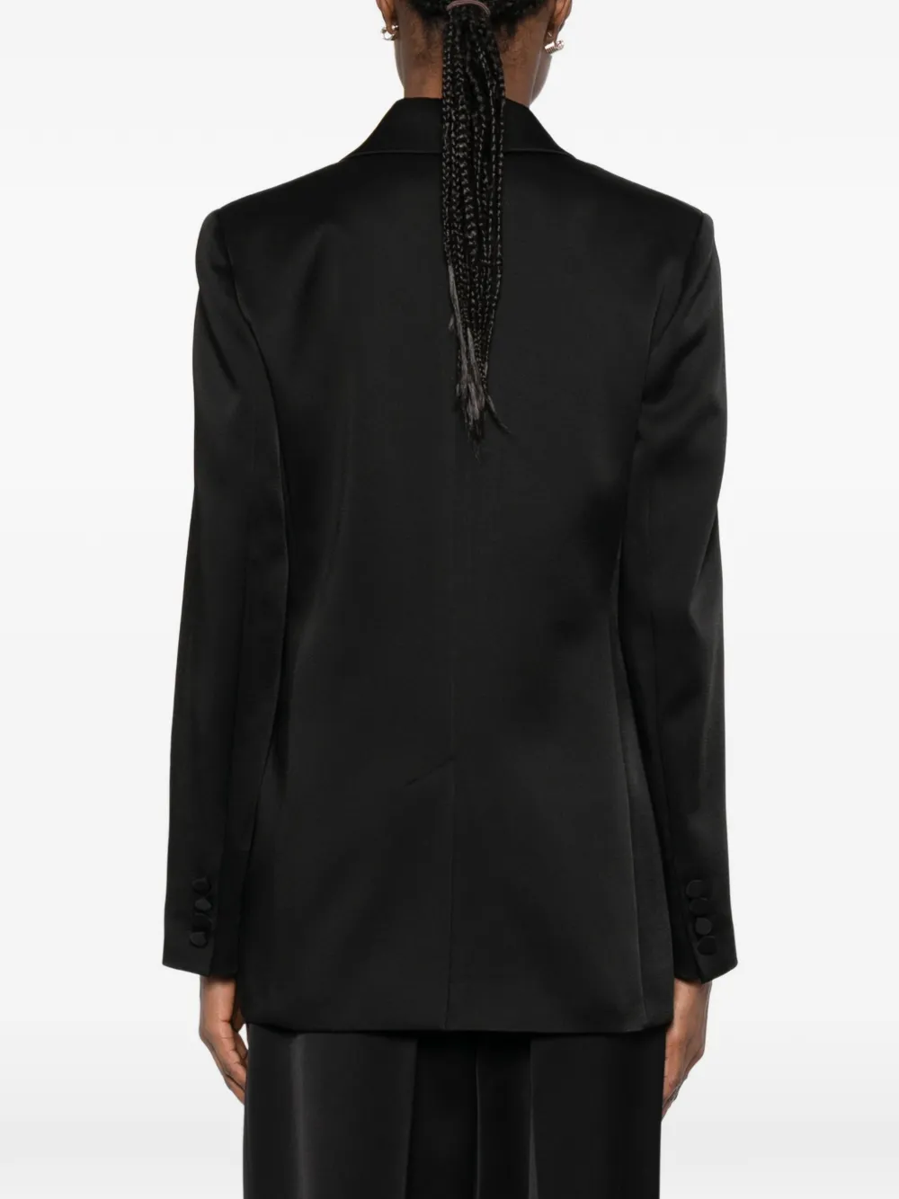 Max Mara Msealbino jack met enkele rij knopen Zwart