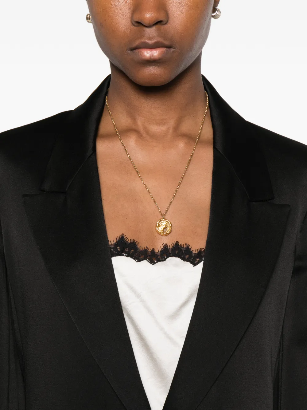 Max Mara Msealbino jack met enkele rij knopen Zwart