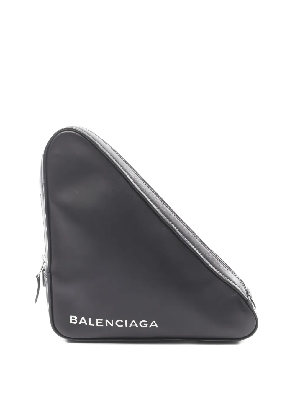 Balenciaga Pre-Owned 2010s Triangle leather clutch bag - Nero
