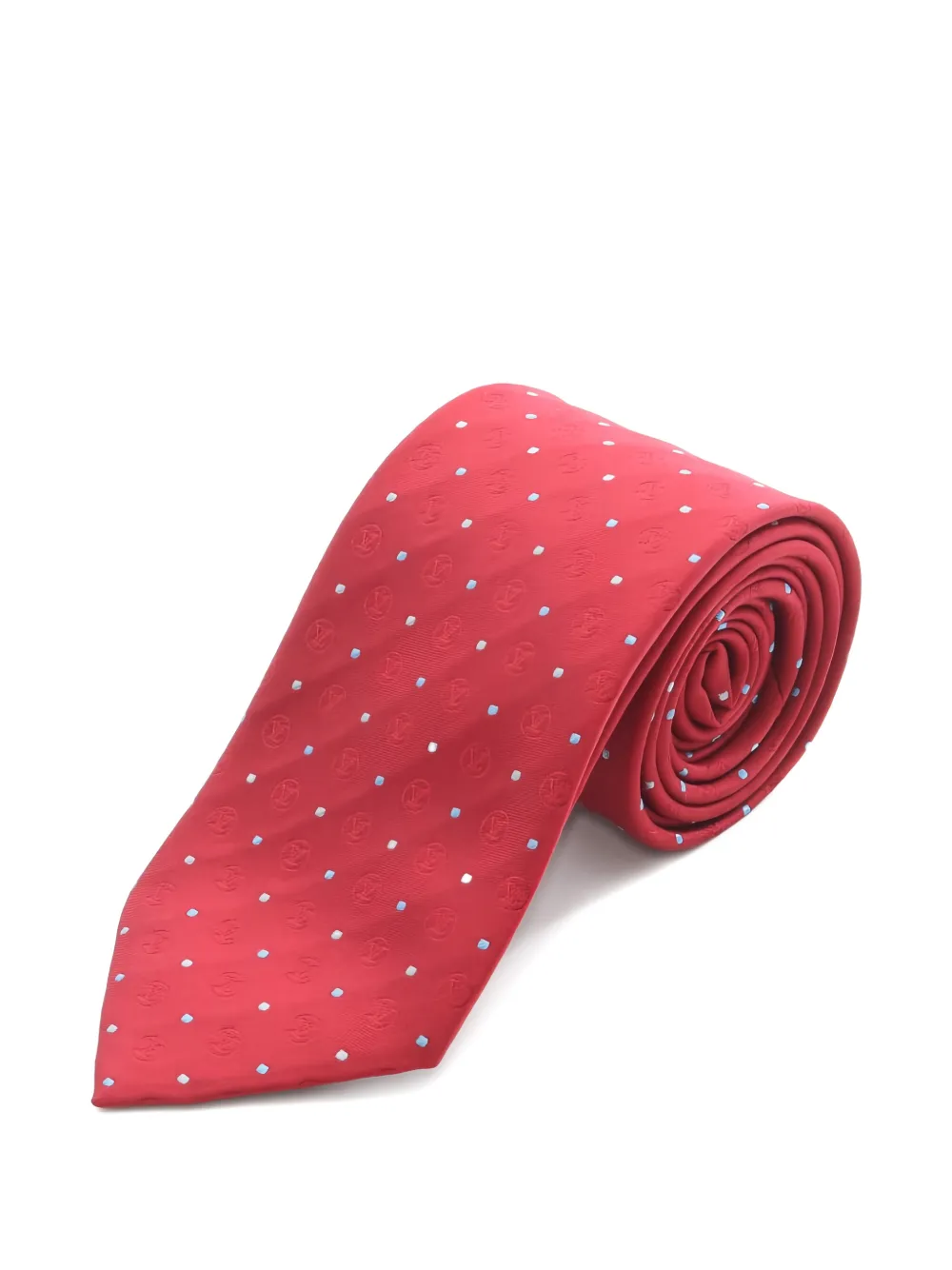 Louis Vuitton Pre-Owned dot-pattern silk tie - Rosso