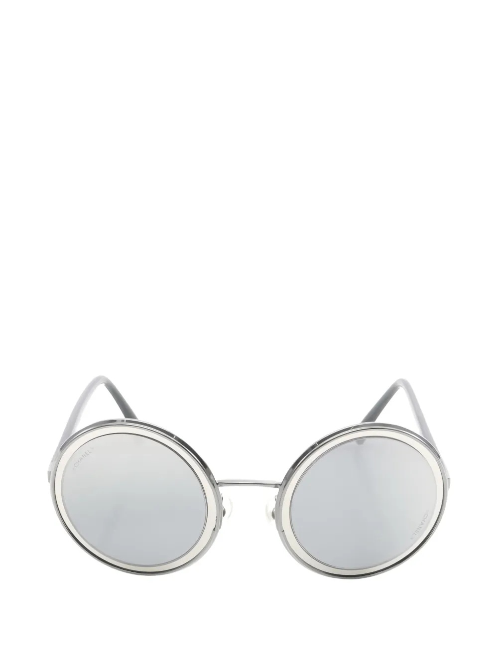 CHANEL Pre-Owned 1986-1988 round sunglasses - Argento