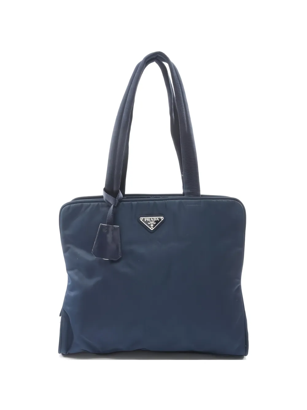 Prada Pre-Owned 2000s triangle-logo shoulder bag - Blu