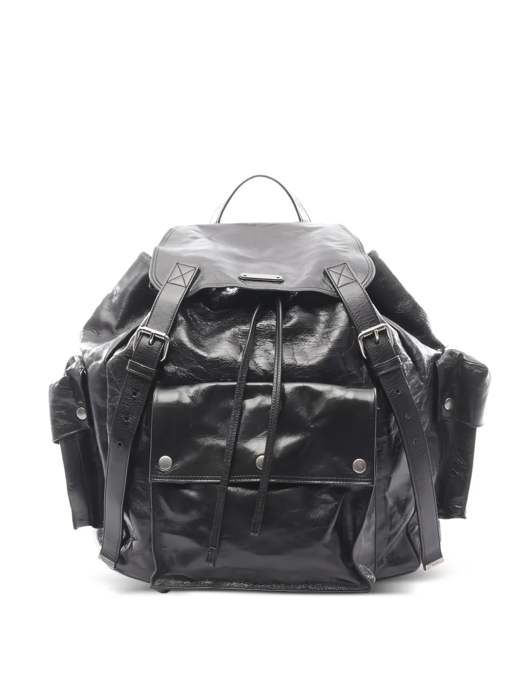 Saint Laurent Pre-Owned calf leather rucksack backpack - Nero