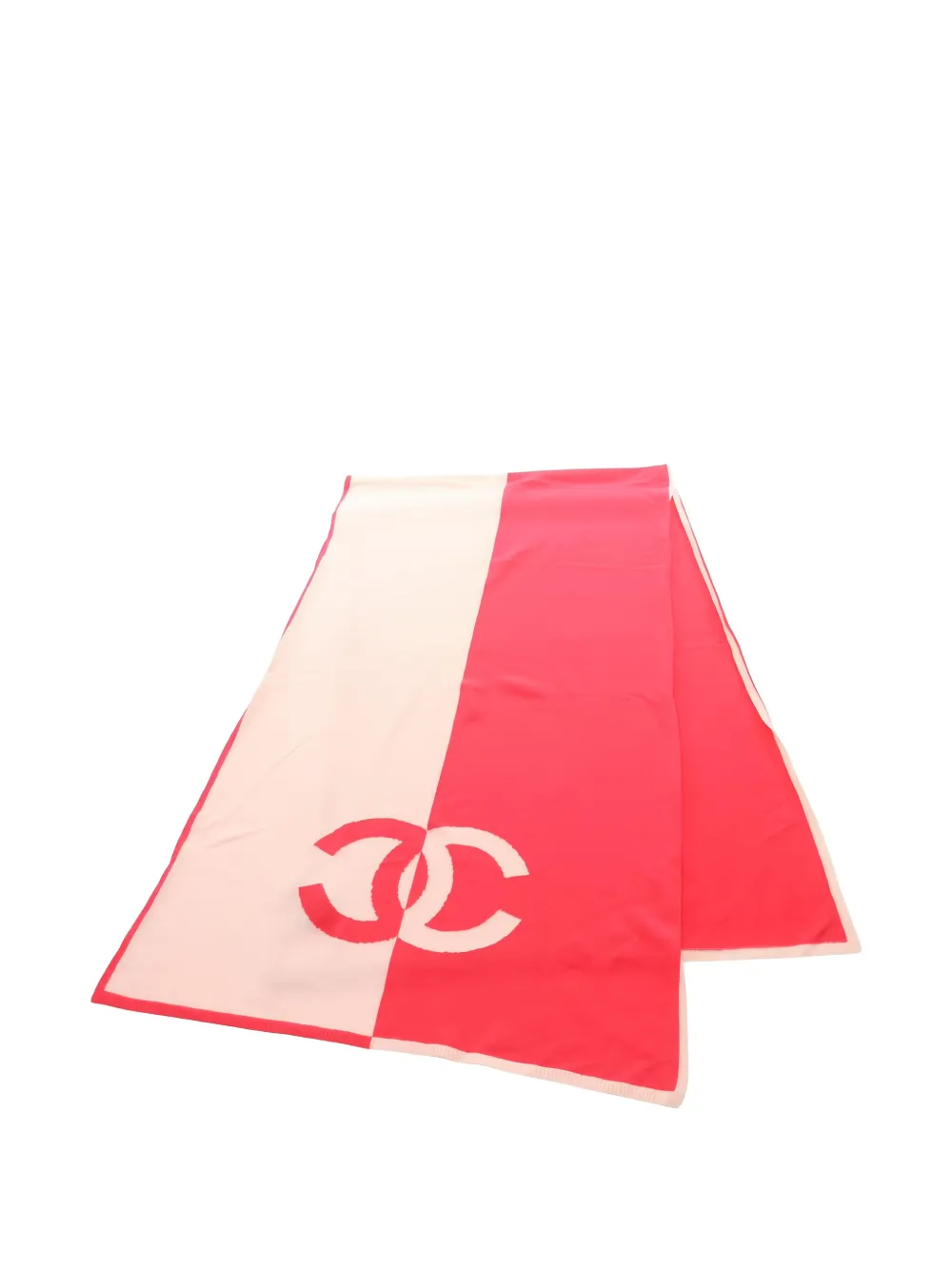 Pre-owned Chanel 1986-1988 Logo Scarf In Pink
