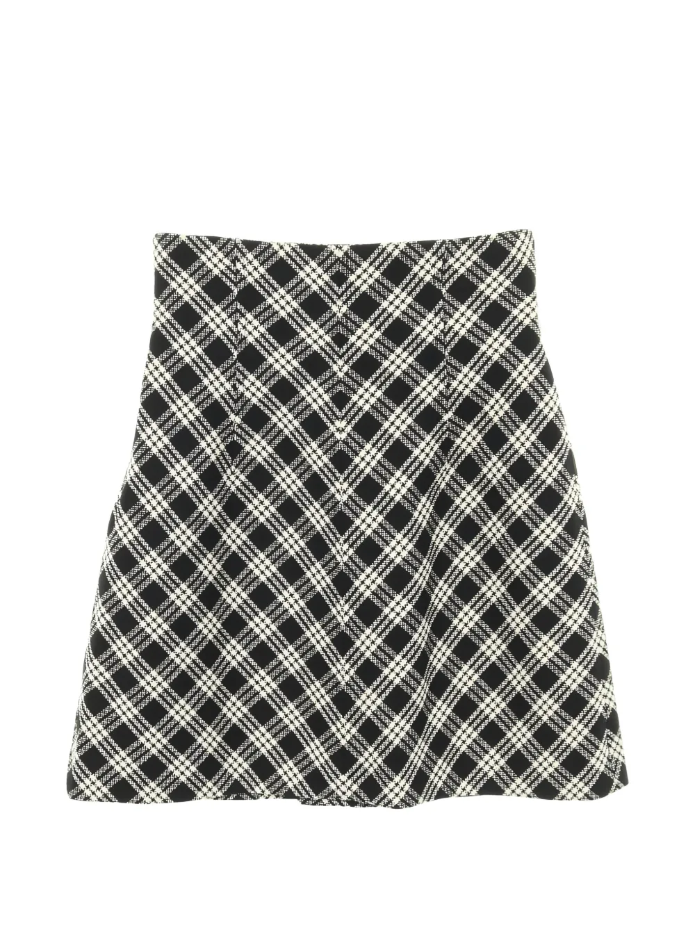 2010s Plaid Box-Pleats Skirt