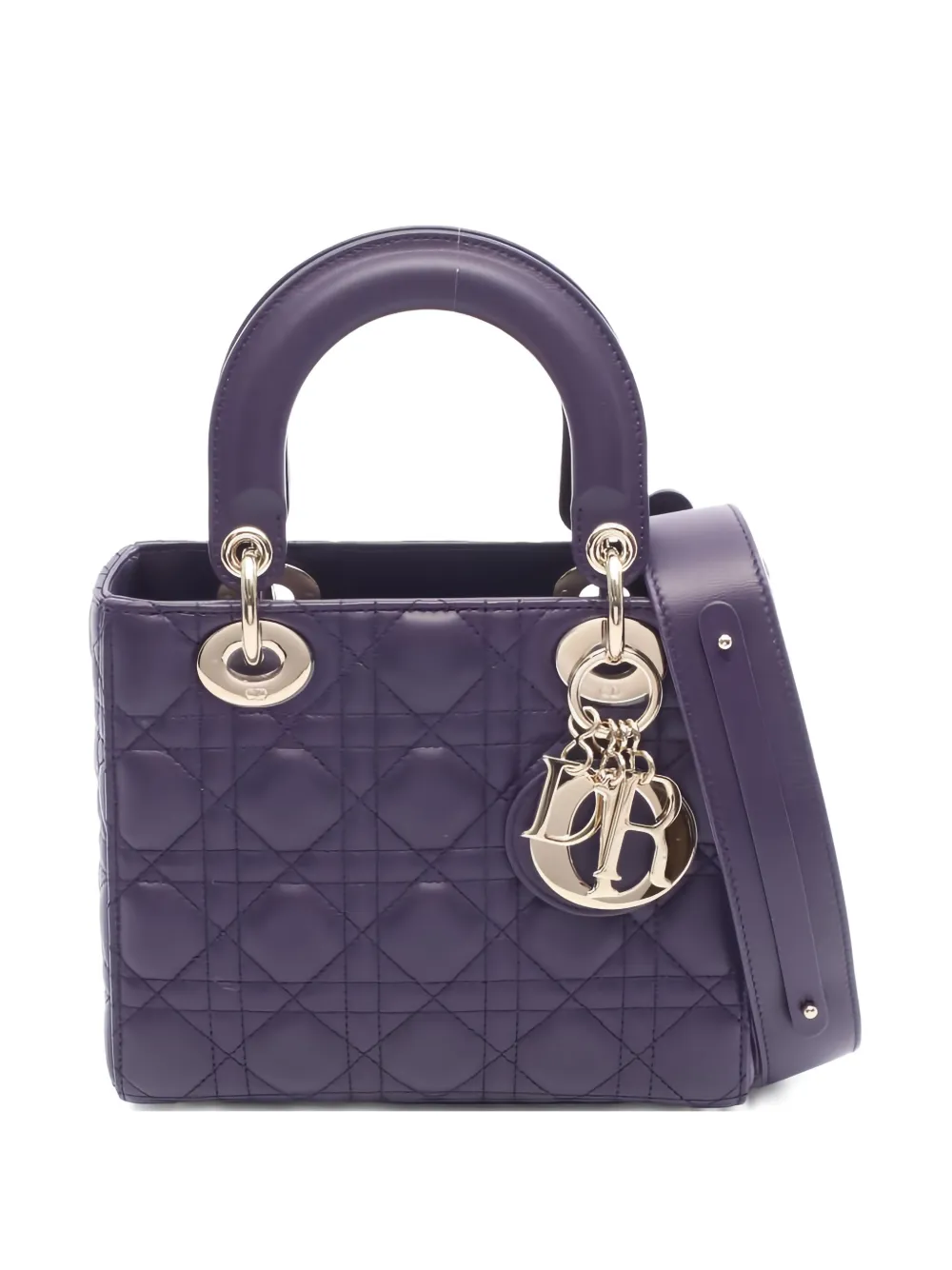 Christian Dior Pre-Owned 2010s small Lady Dior My ABCDior two-way leather handbag - Viola