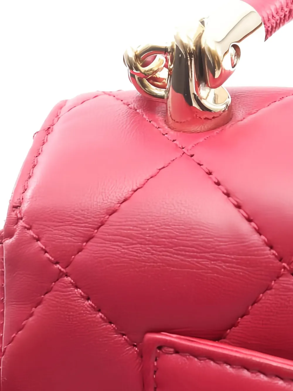 2016-2017 Diamond-Quilting Leather Tote Bag