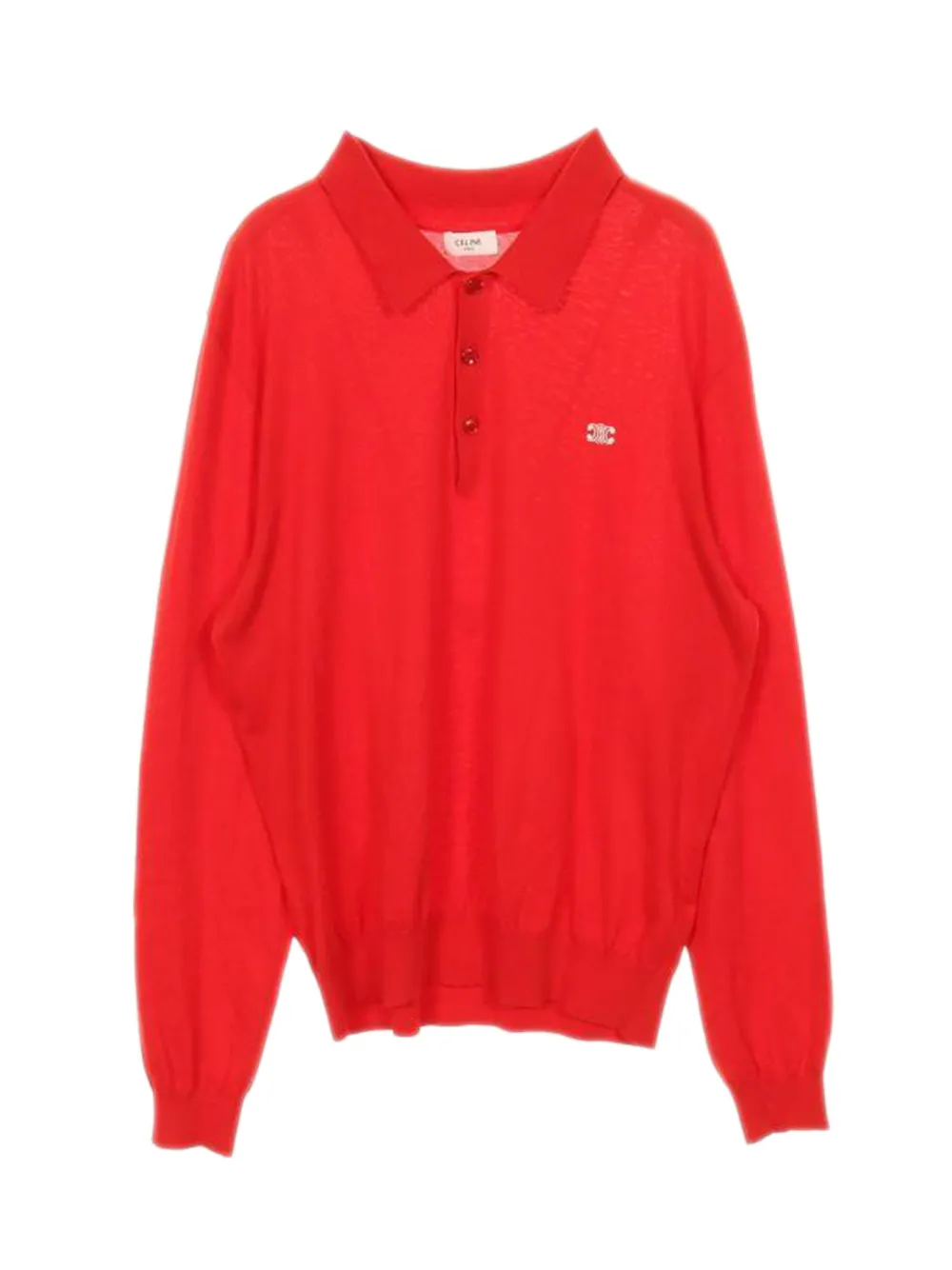 Celine Pre-Owned 2010s embroidery classic fit polo shirt - Rosso