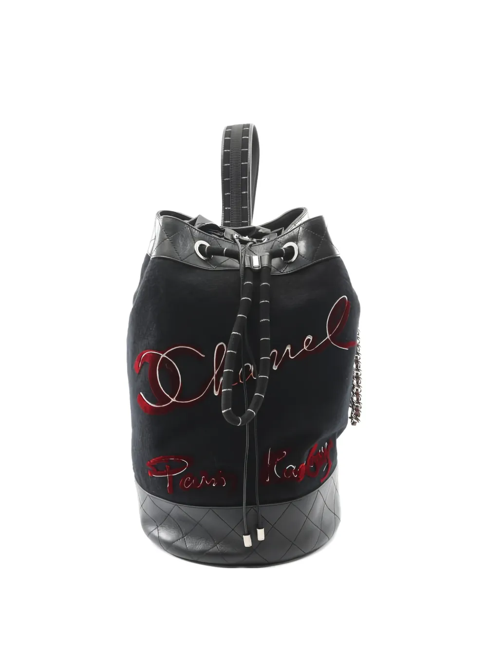 CHANEL Pre-Owned 2018-2019 embroidery shoulder bag - Nero