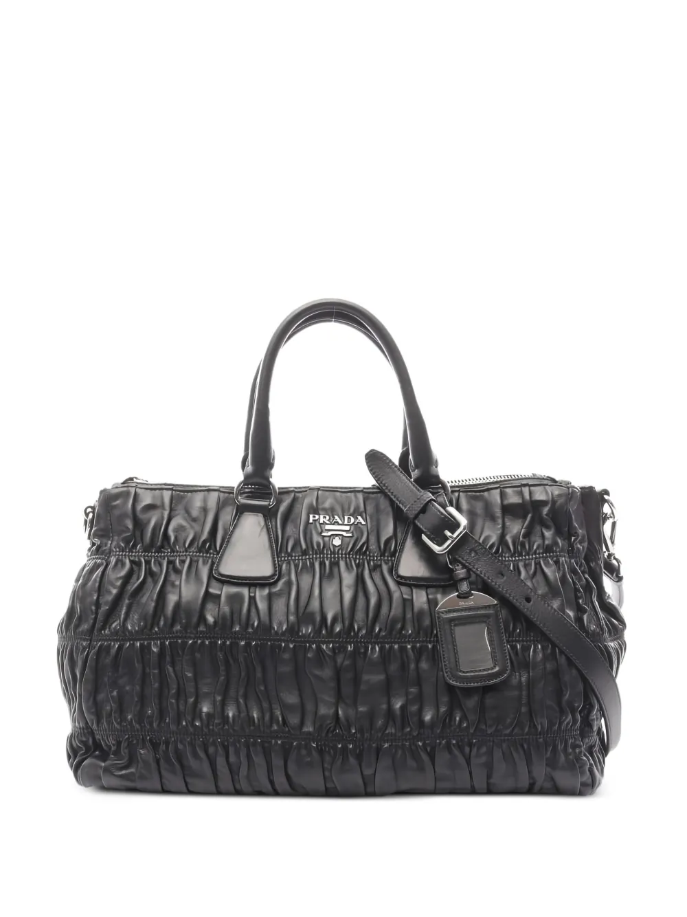 Prada Pre-Owned 2010s Gaufre leather tote bag - Nero