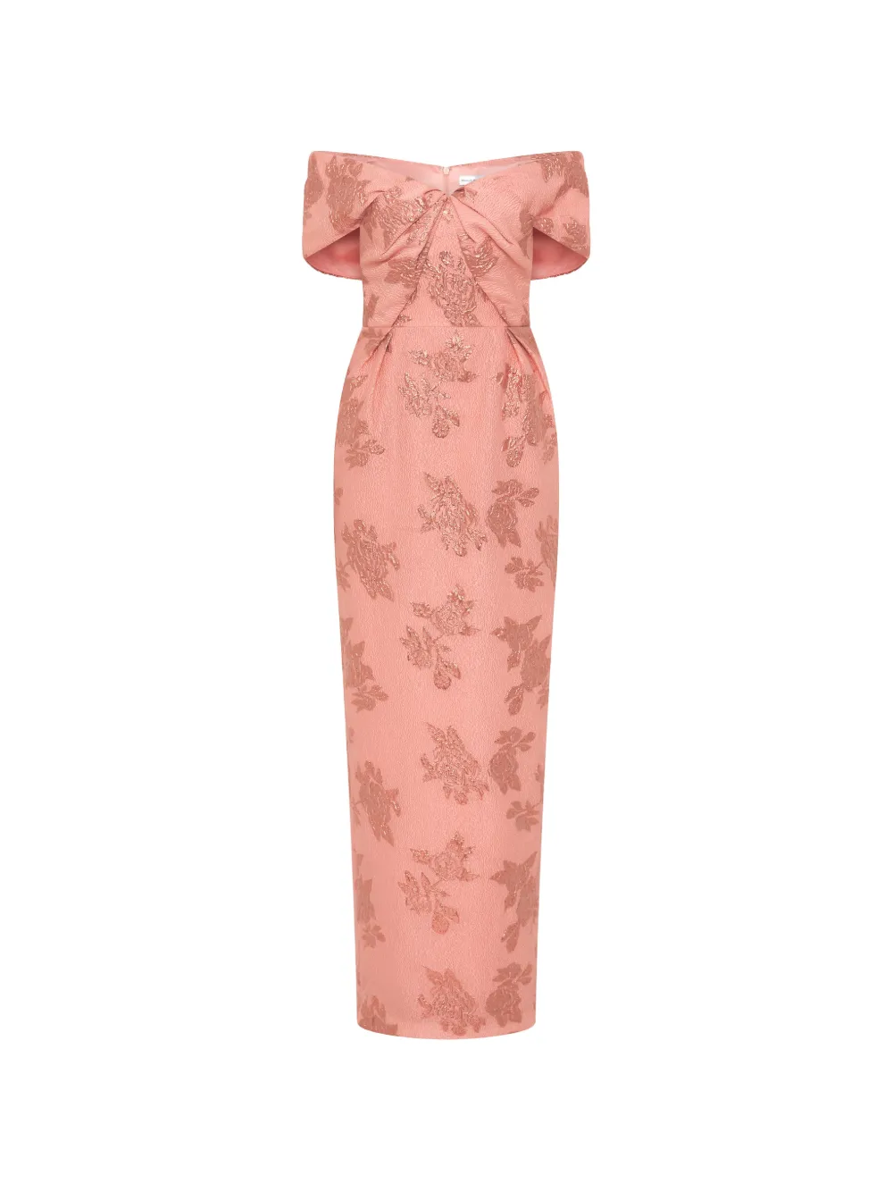 Rebecca Vallance Abito lungo a fiori Levinia con spalle scoperte - Rosa