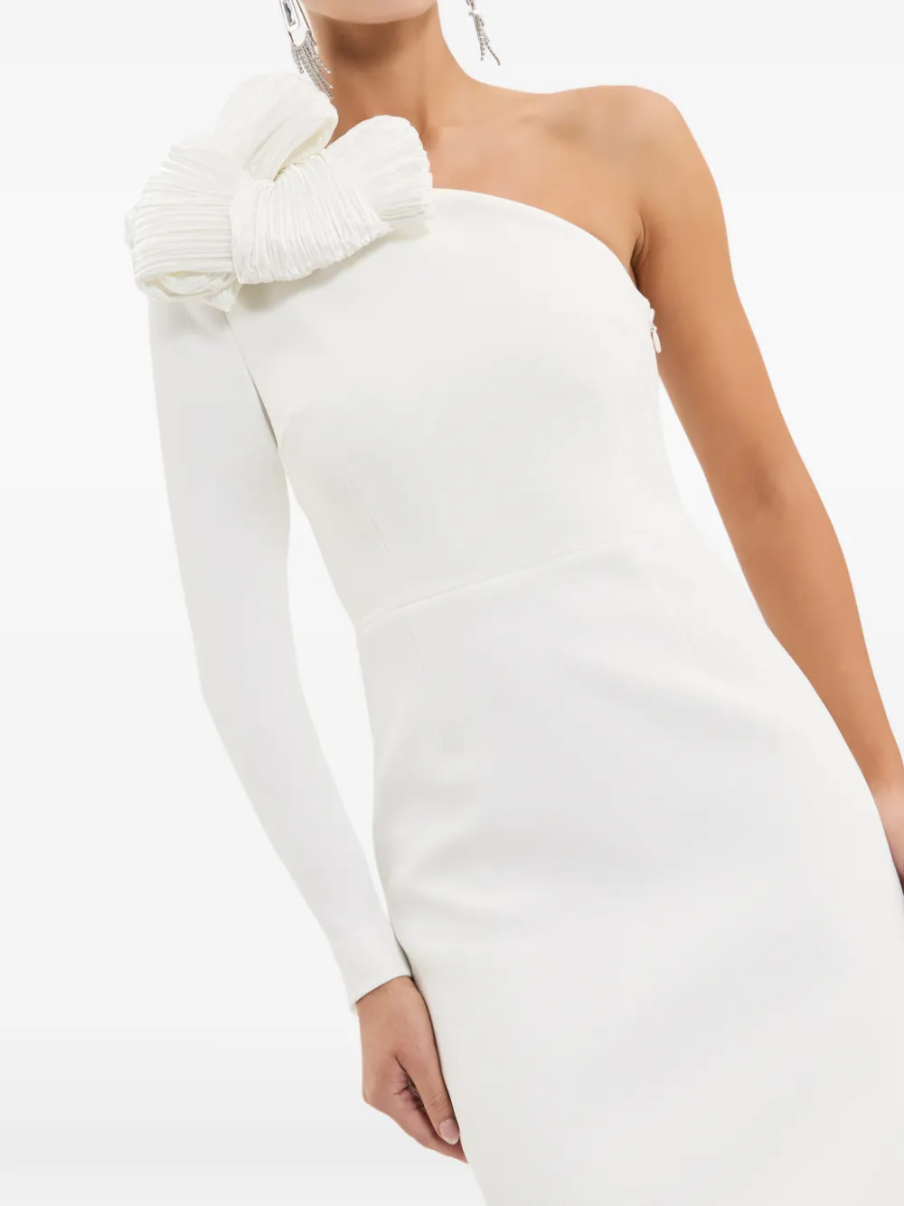Rebecca Vallance Silas asymmetrische maxi-jurk Wit
