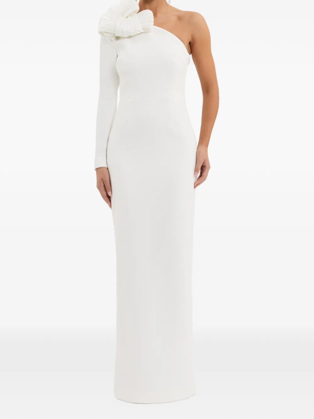 Rebecca Vallance Silas asymmetrische maxi-jurk Wit