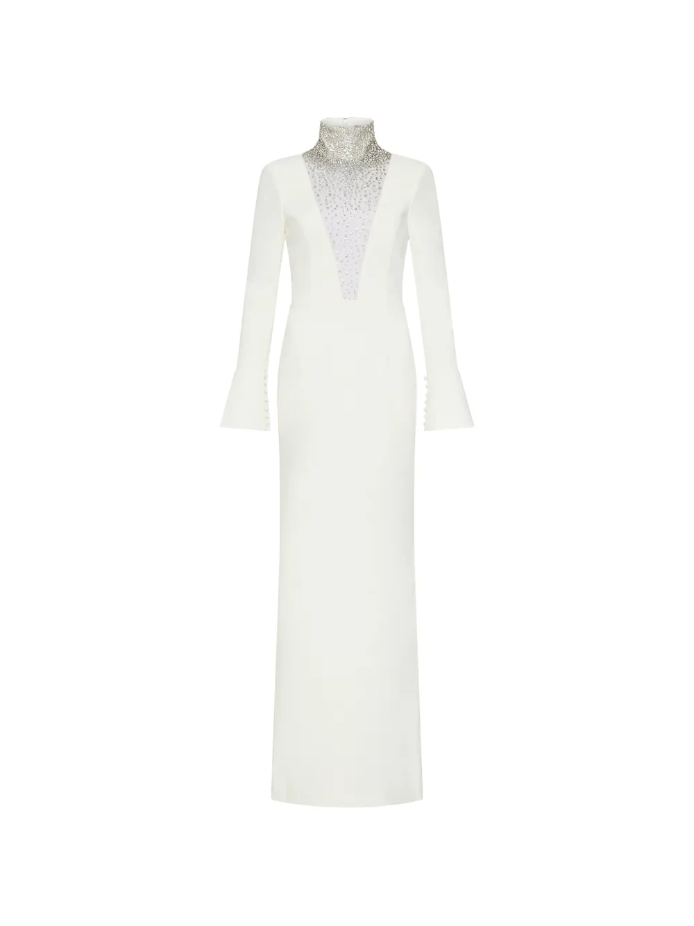 Rebecca Vallance Abito lungo Melva con scollo a V - Bianco