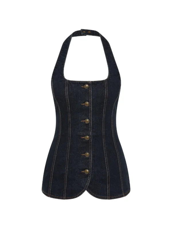 Rebecca Vallance Colter Top in Blue