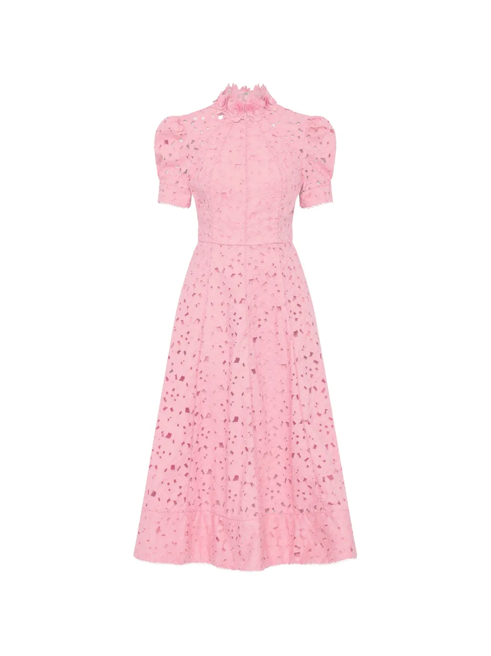 Rebecca Vallance Abito midi Kitsu a collo alto - Rosa