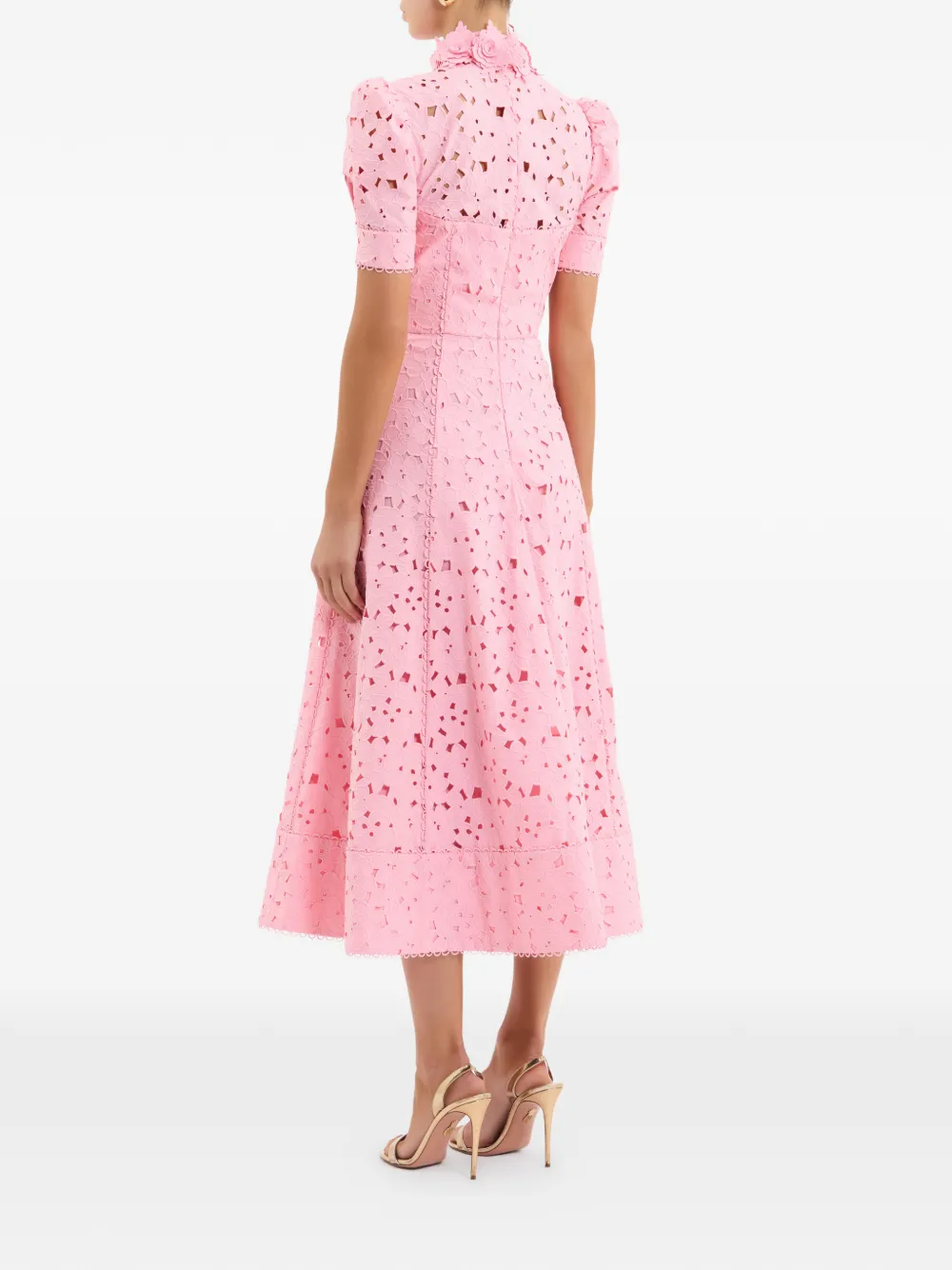 Kitsu High-Neck Midi Dress
