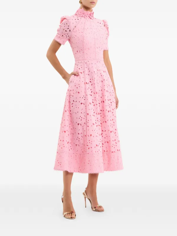 pink high neck midi dress Mirana Light Pink High-Neck Midi-Dress Club L London