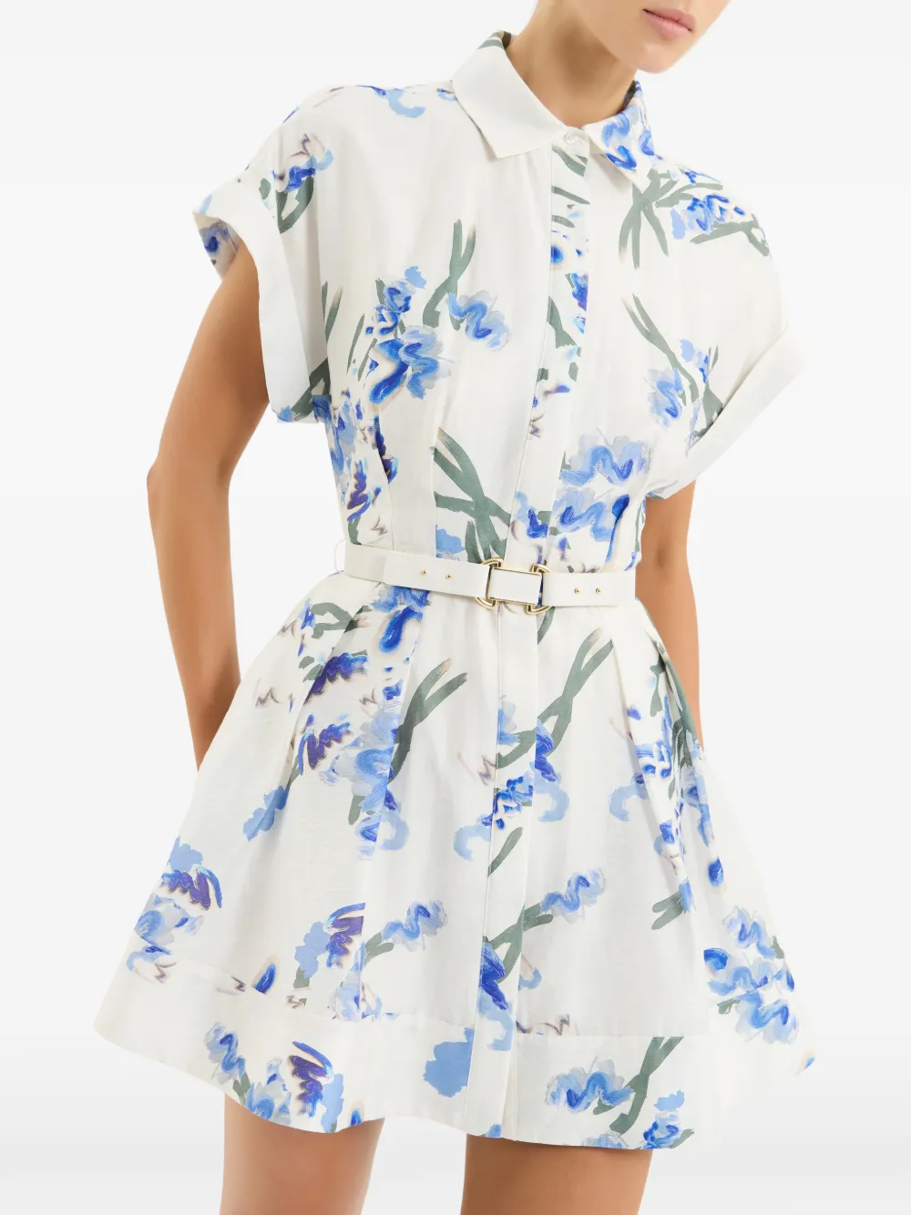 Rebecca Vallance Mini-jurk met bloemenprint Wit