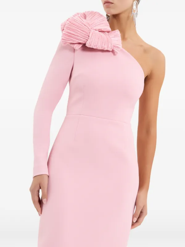 rebecca vallance one shoulder dress Rebecca Vallance Evolet Pleated one-shoulder Dress | Pink