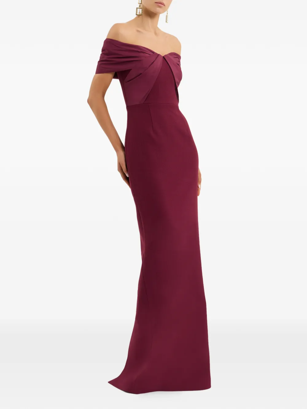 Rebecca Vallance Off-shoulder jurk Rood
