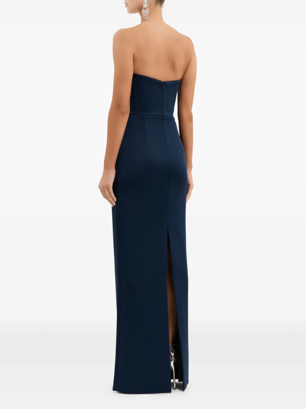 Rebecca Vallance Lessa strapless maxi-jurk Blauw