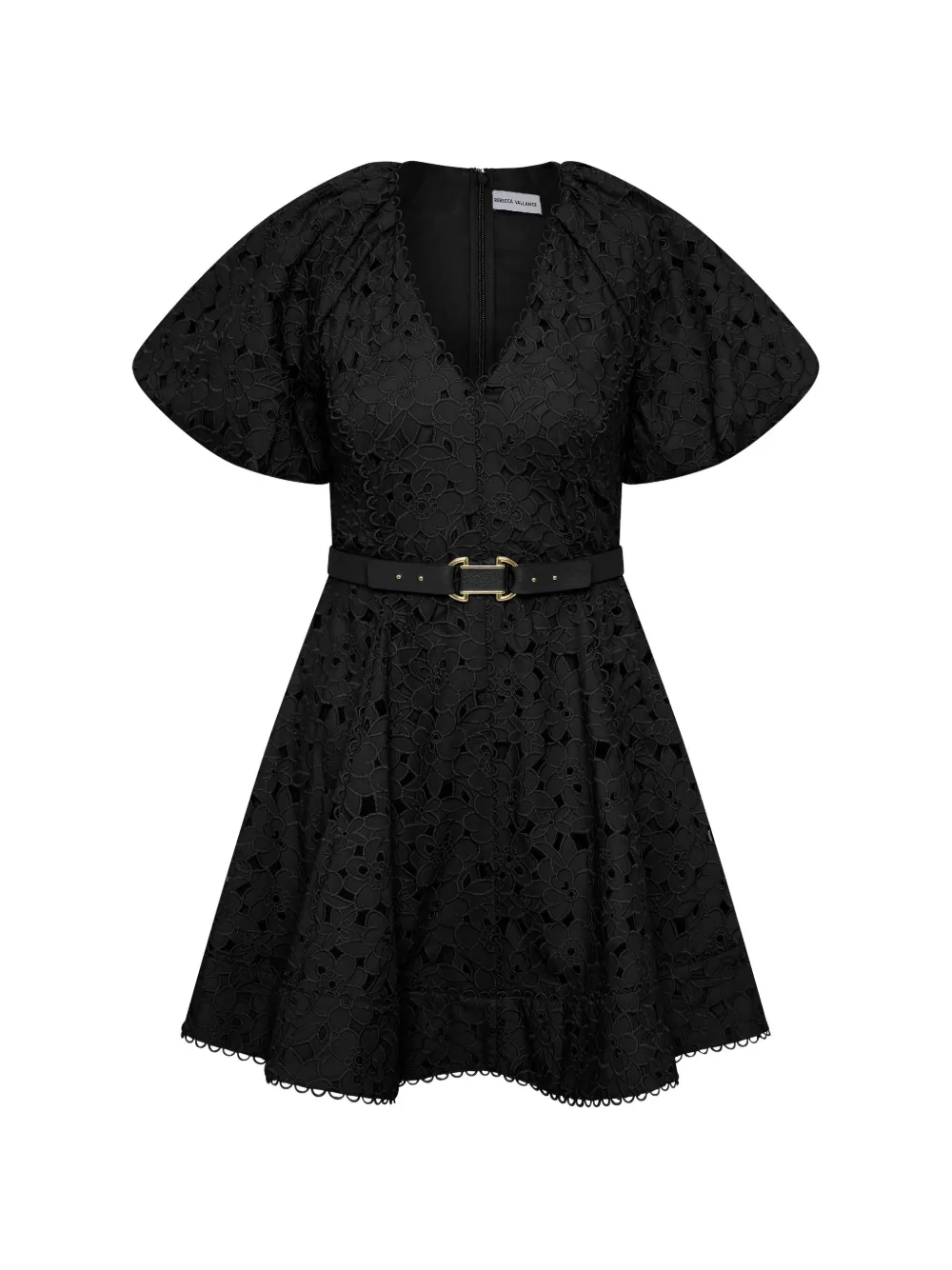 Rebecca Vallance Abito corto Wilda con scollo a V - Nero