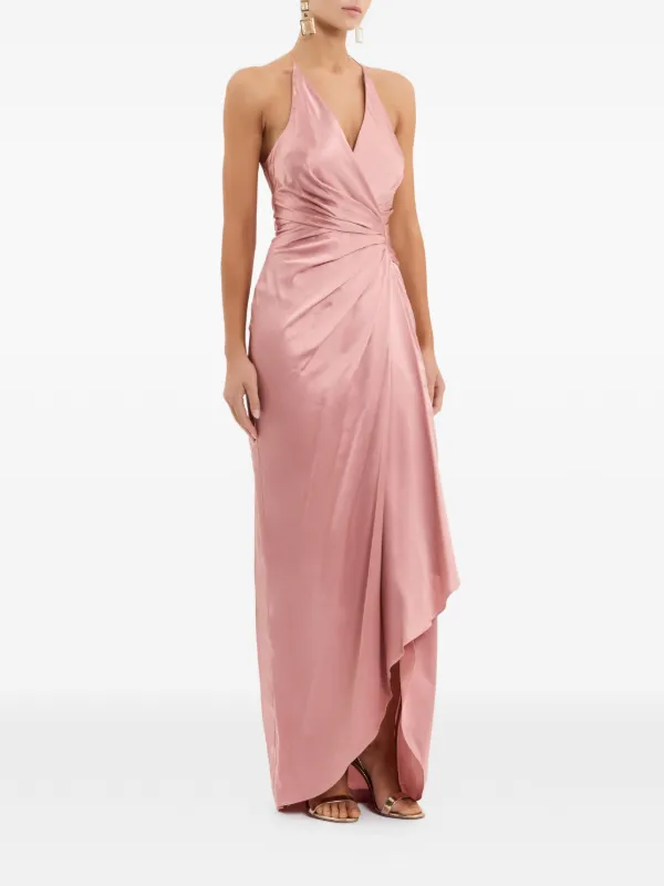 billy maxi dress Billy Reid Silk Brush Stroke V-neck Maxi Dress, Billy's Brown/black