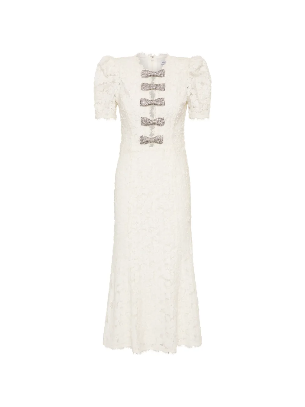 Rebecca Vallance Abito midi Dillon con fiocco - Bianco
